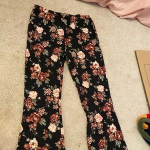 floral flare leggings